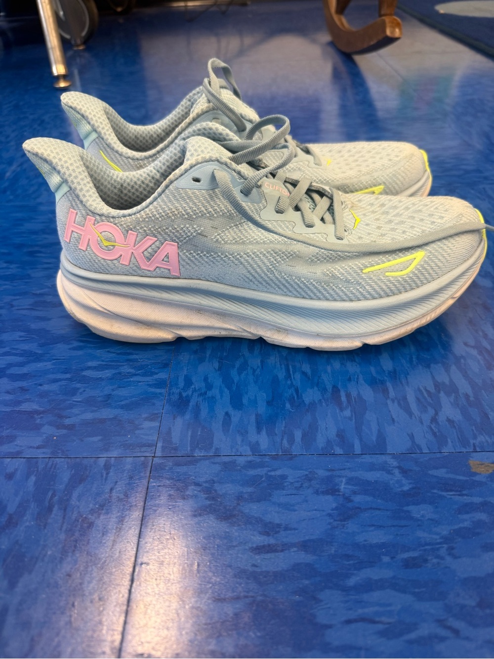 Hoka Women's Clifton 9 Light Blue Running Sneakers